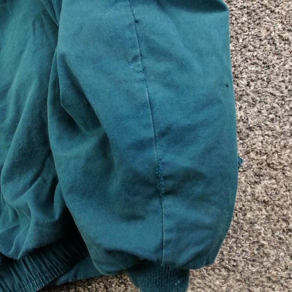 Vintage LL Bean Jacket Suede Collar Wool Blanket Lined Bomber Mens Large US Made - Picture 11 of 15